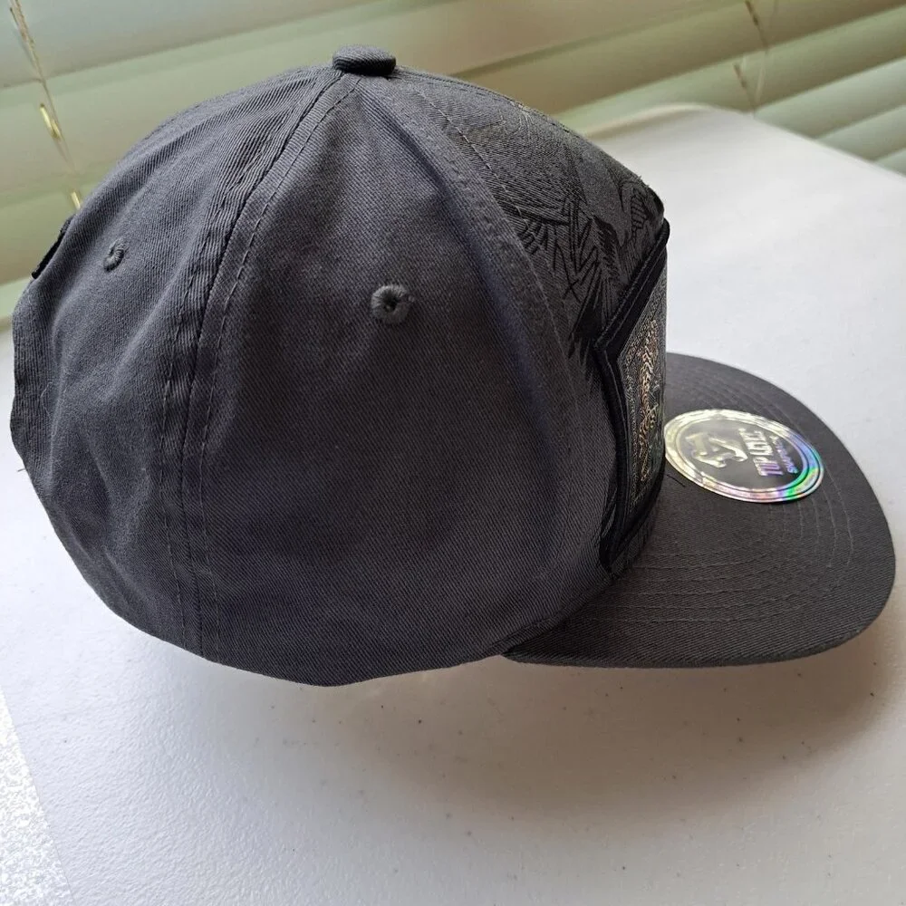 NEW TOP LEVEL Savage Snapback Hat Grey Black Gold Tiger Design‎ 100% Cotton Claw